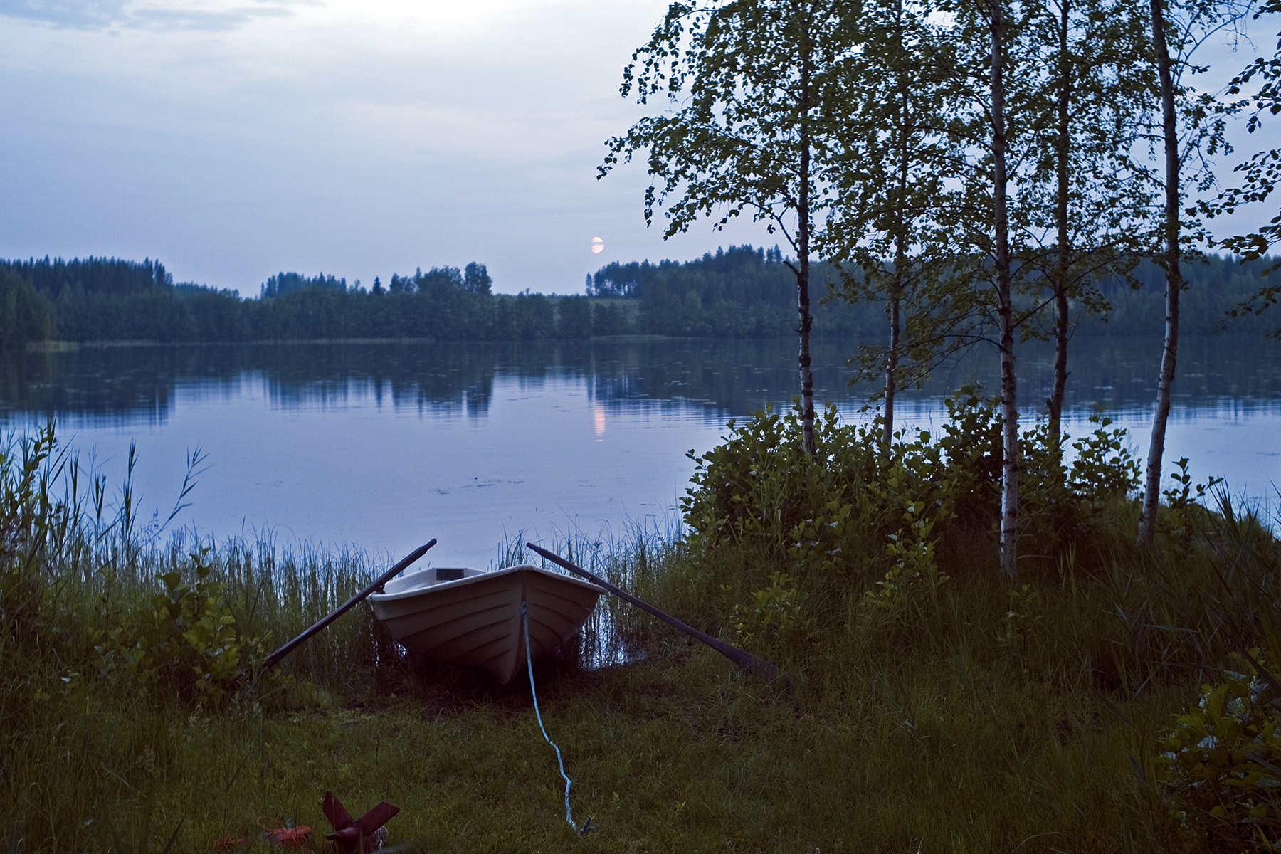 Boot in der Nacht