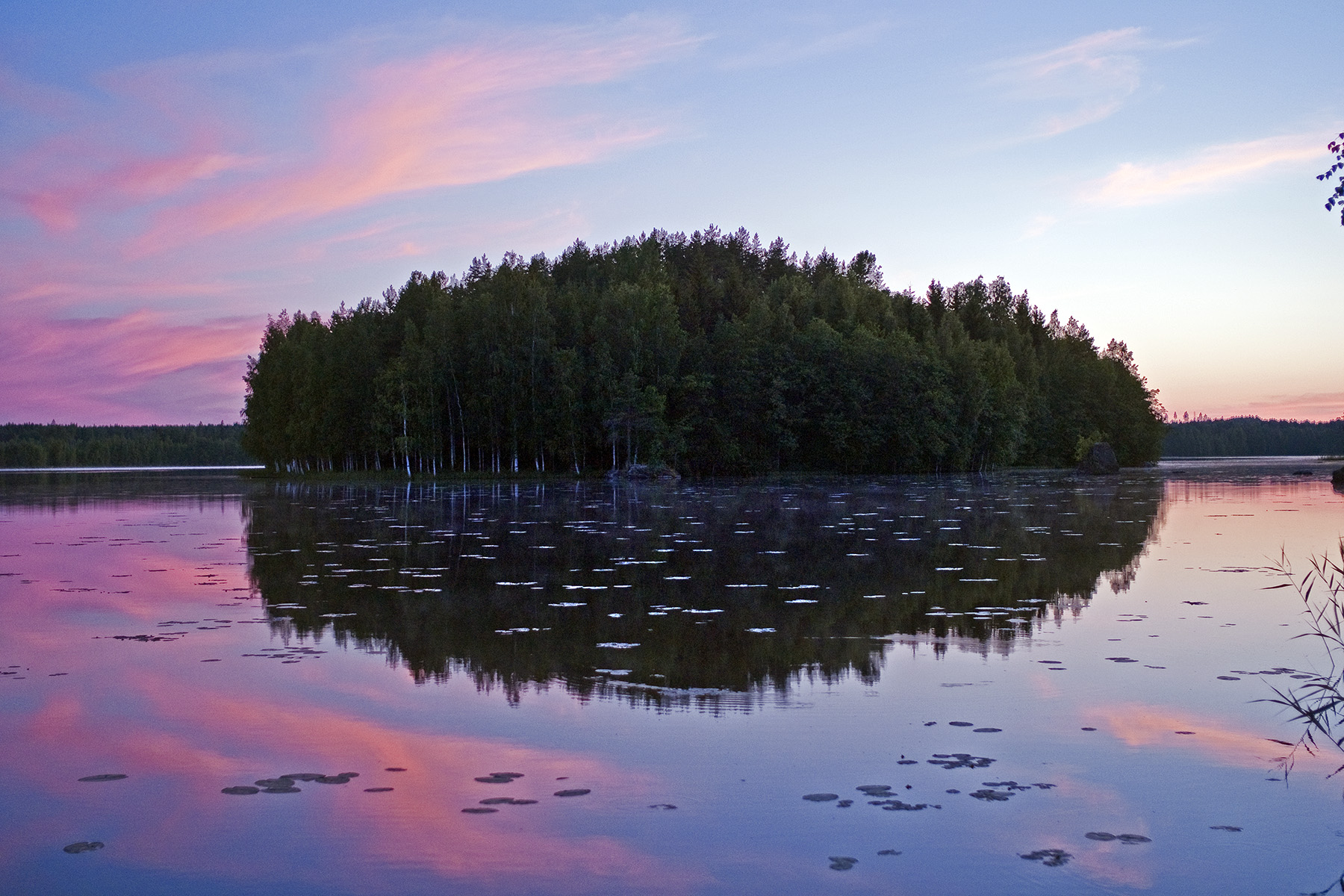 Finnland, Abend am See