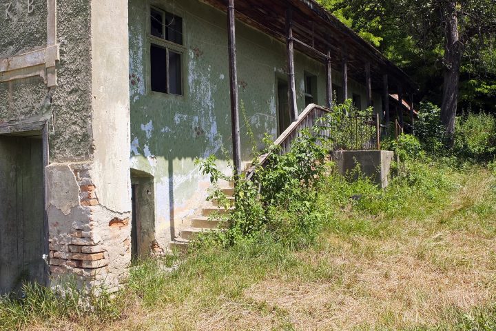 Im ehemals sächsischen Dorf finden sich noch einige verlassene Hofstellen (die meisten dürften inzwischen verkauft sein).