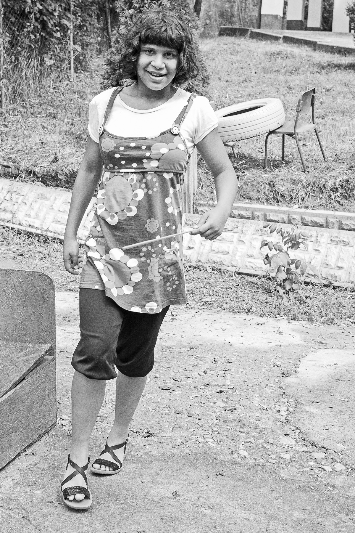 Cristina im Garten