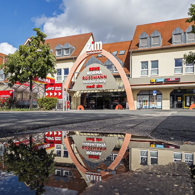 Einkaufszentrum "zim" (Zimmermann) auf dem ehemaligen Firmengelände