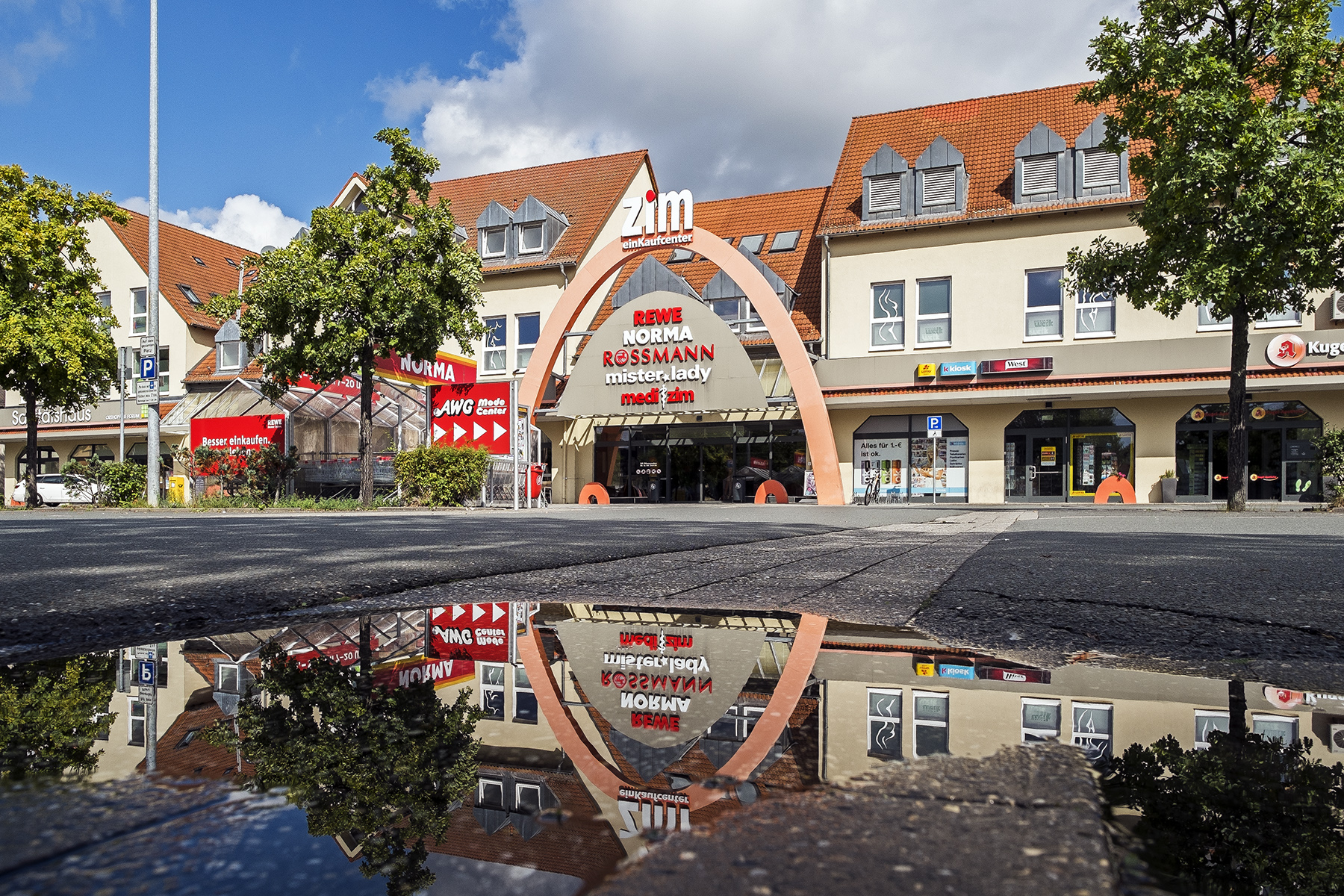 Einkaufszentrum "zim" (Zimmermann) auf dem ehemaligen Firmengelände