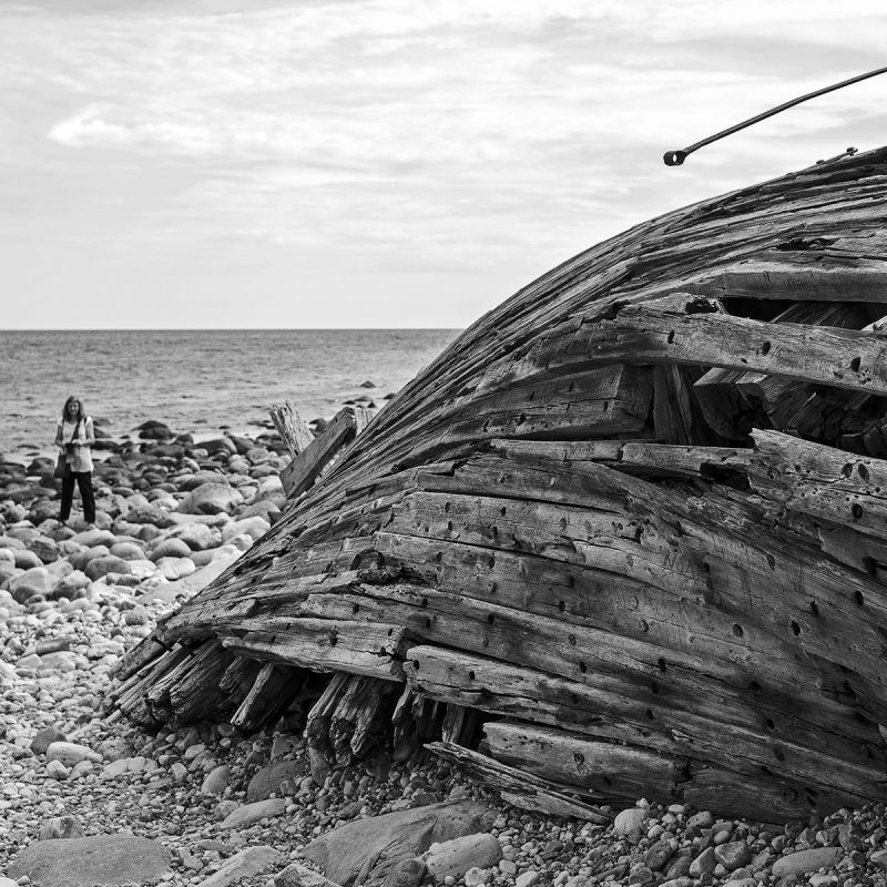 Öland, Trollskogen, Wrack des Schoners Swiks