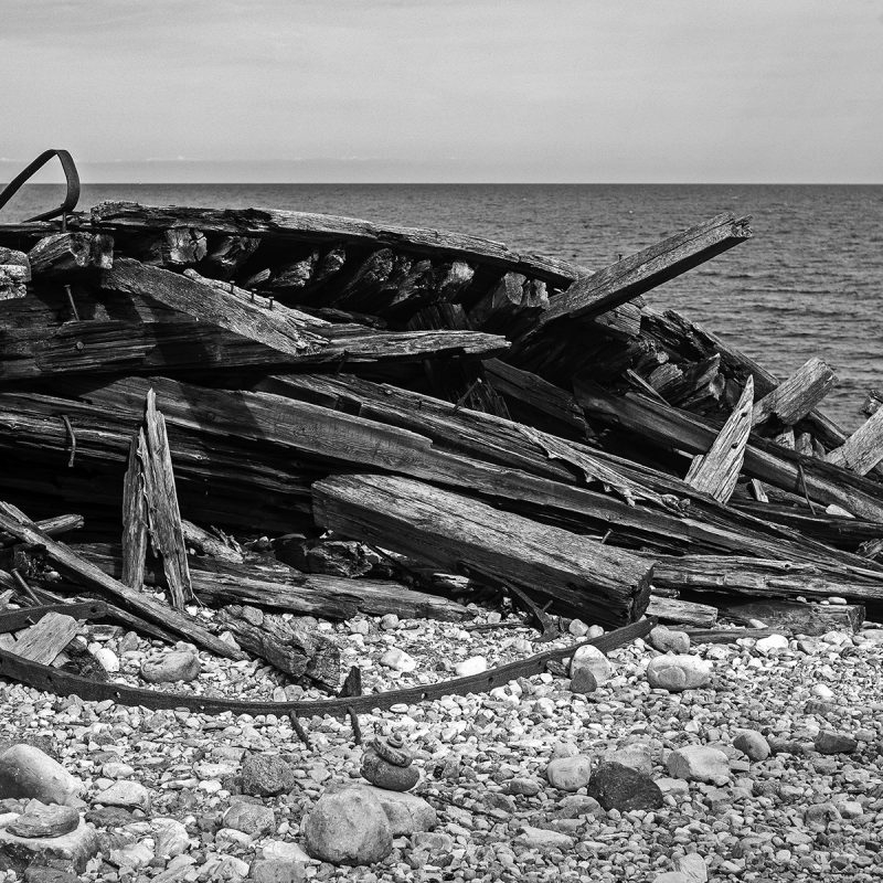 Öland, Trollskogen, Wrack des Schoners Swiks