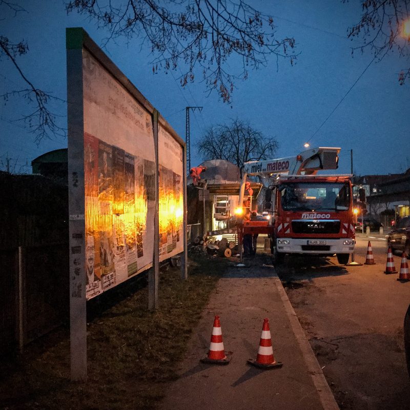 ...schweres Gerät statt Hackebeilchen