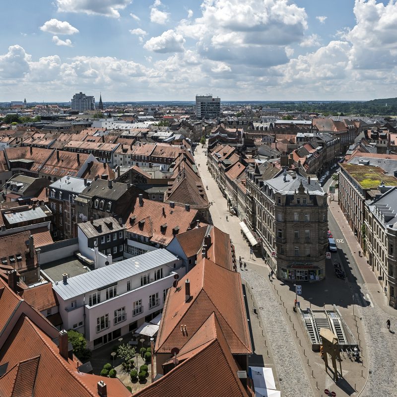 Blick vom Rathausturm Richtung Südosten