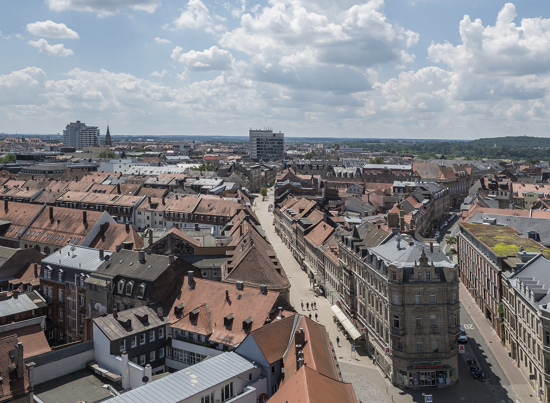 Blick vom Rathausturm Richtung Südosten 2018