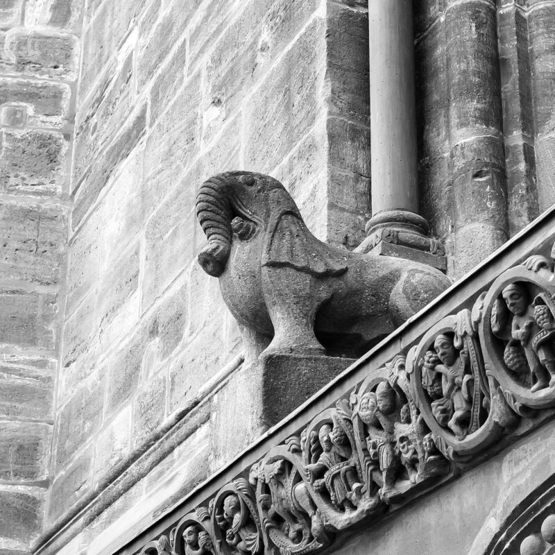 Basler Münster (so hat man im Mittelalter einen Elefanten in Stein gemeißelt)